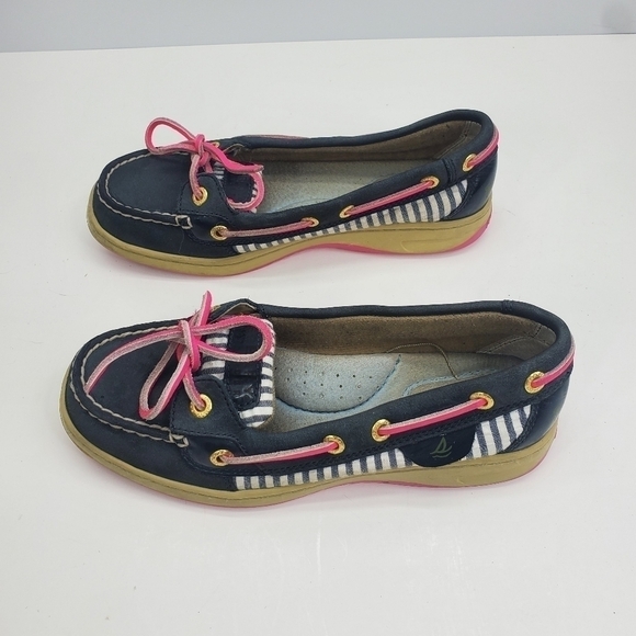Sperry Top-Sider Preppy Casual Boat Shoes Loafers Women's Pink and Blue Size 5M - Picture 6 of 12